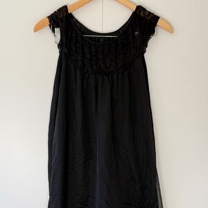 Black Ruffled Nighty
